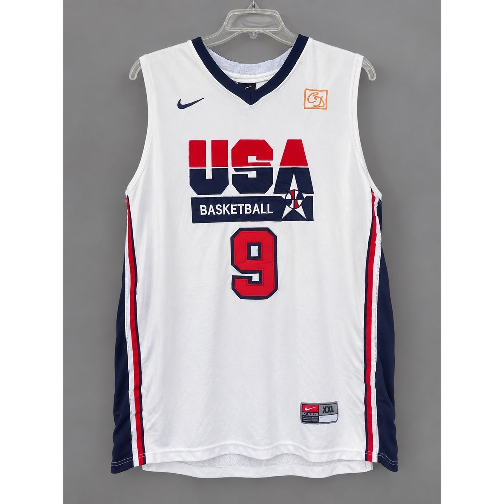 Nike Michael Jordan USA Basketball Dream Team #9 White Jersey Mens XXL Olympics